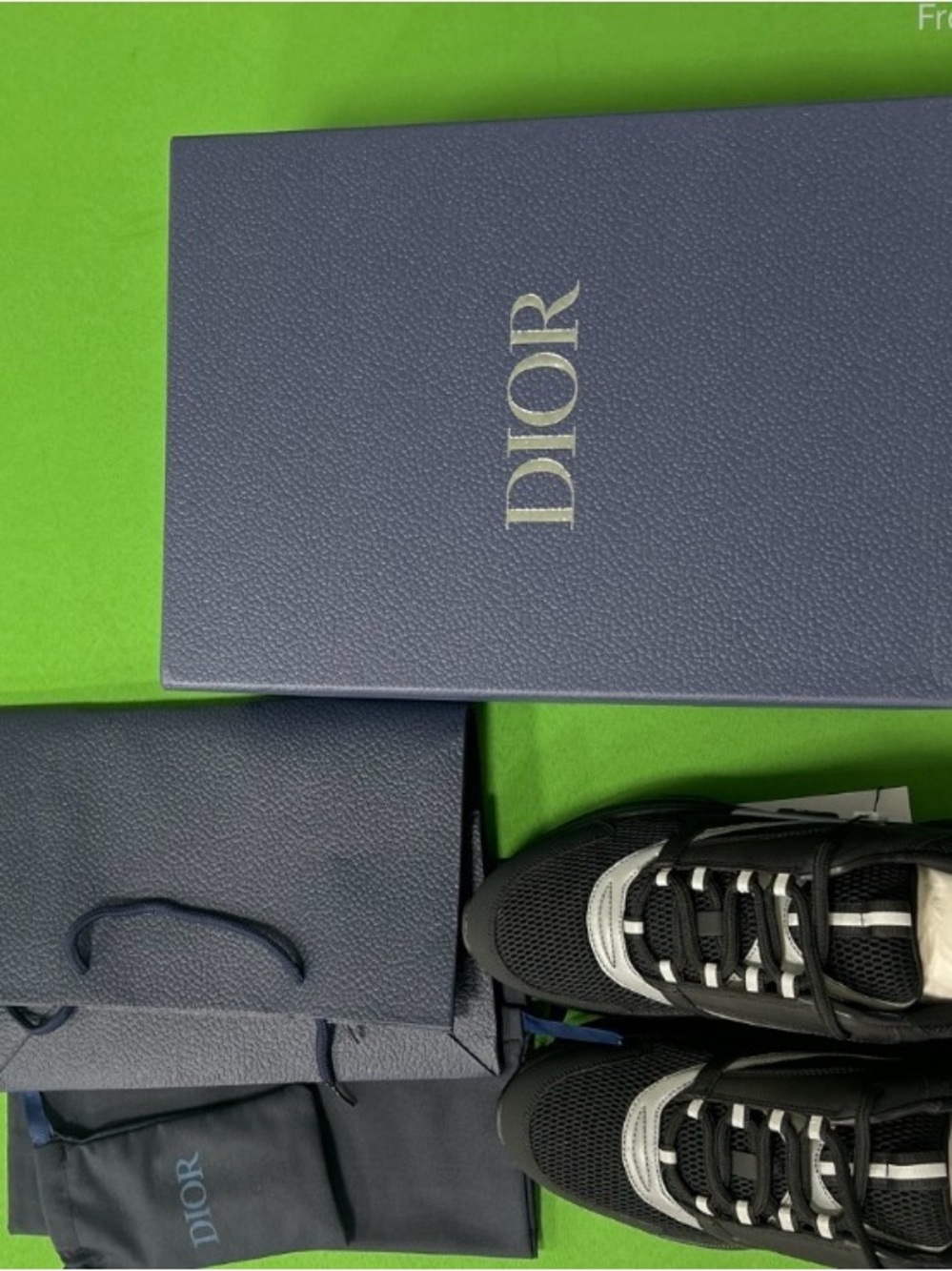 Dior Men’s B22 Black and White Mesh Lace-Up Sneakers